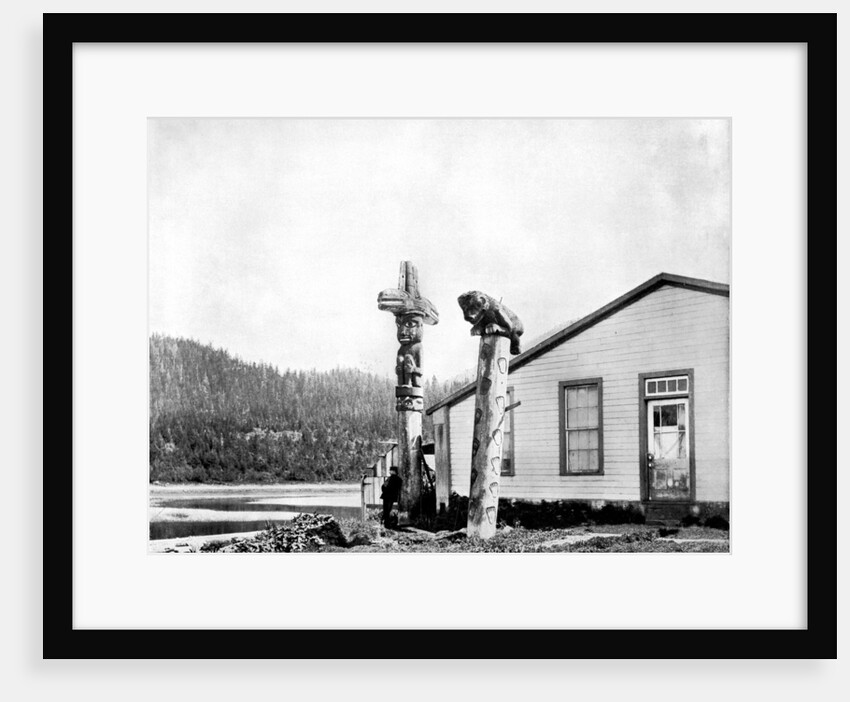 Totem Poles, Alaska, USA by John L Stoddard