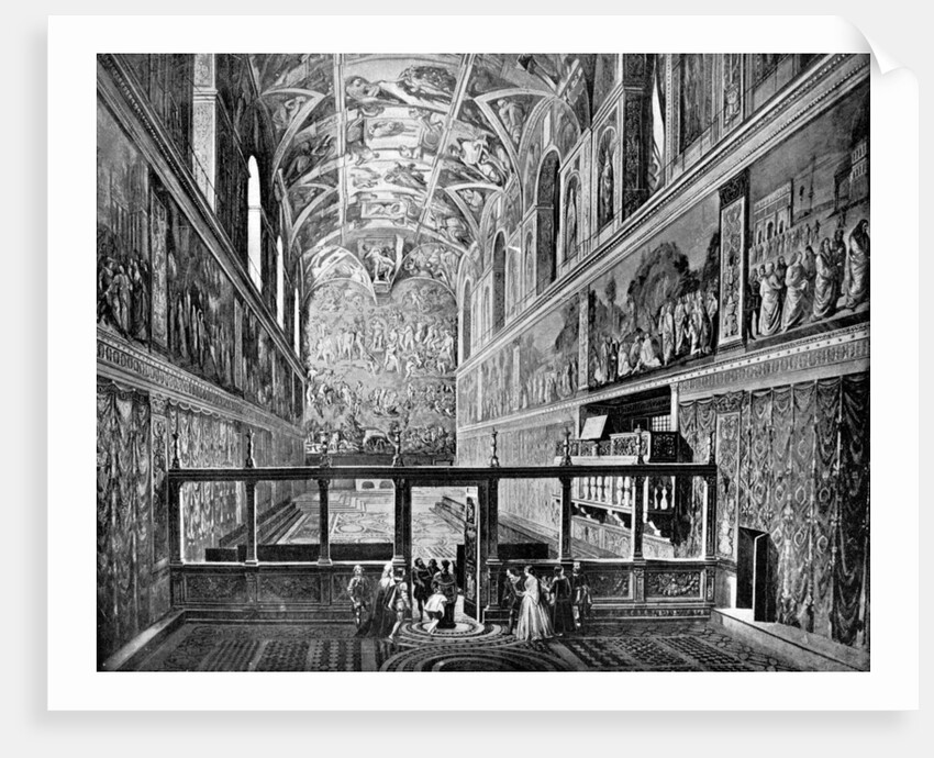 Sistine Chapel, Vatican, Rome by John L Stoddard