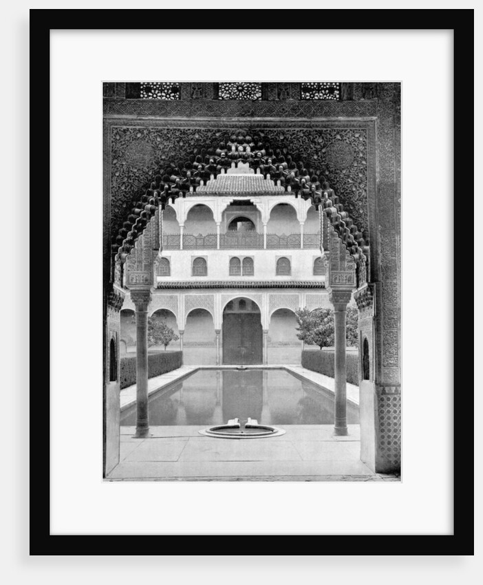 Court of the Myrtles, Alhambra, Spain by John L Stoddard