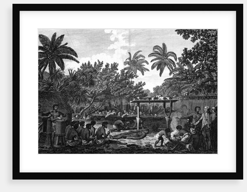 A Human Sacrifice in a Morai, in Otaheite; in the presence of Captain Cook by Anonymous