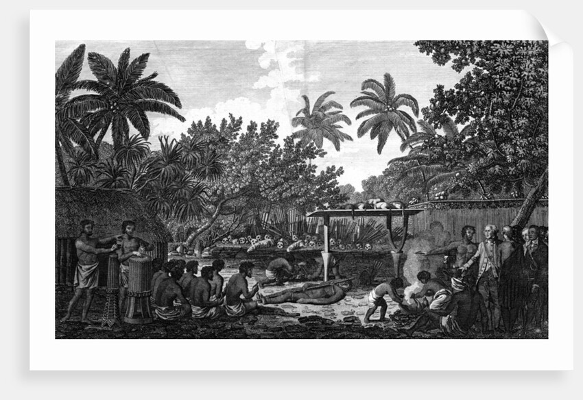 A Human Sacrifice in a Morai, in Otaheite; in the presence of Captain Cook by Anonymous