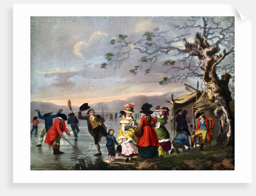 Winter Amusement: A View in Hyde Park from the Sluice at the East End by Tookey