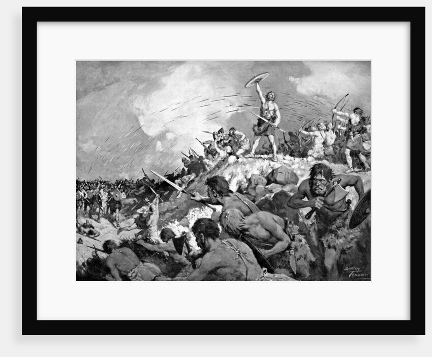 Battle of Mons Badonicus, c500 AD by C Dudley Tennant