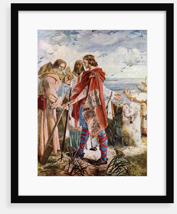 Egfrith offering the Bishopric of Hexham to Cuthbert by William Bell Scott