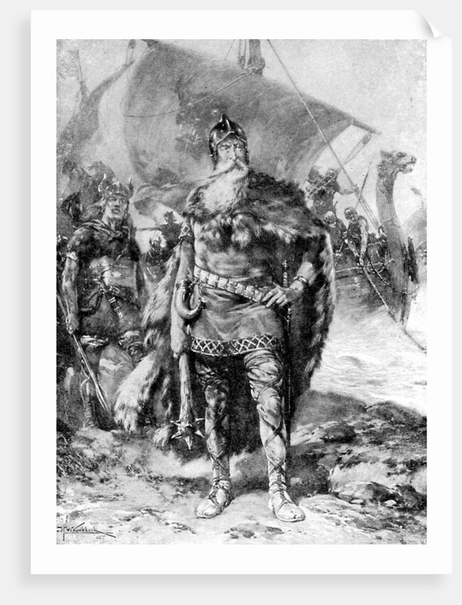 A great Viking by Hermanus Koekkoek