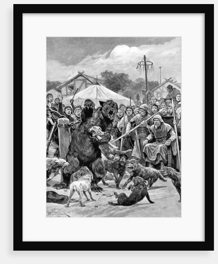 Bear-baiting in Saxon times by Richard Caton Woodville II