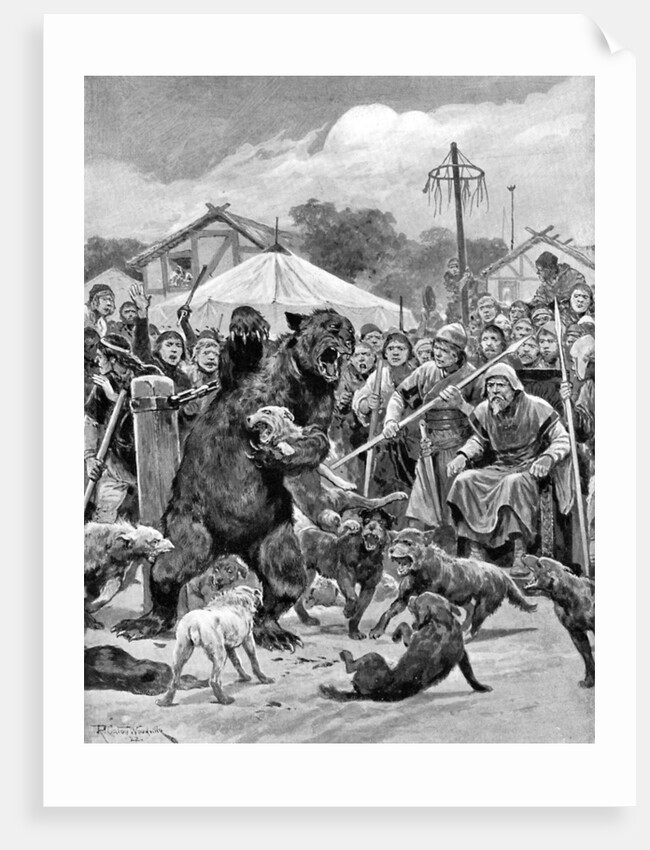 Bear-baiting in Saxon times by Richard Caton Woodville II
