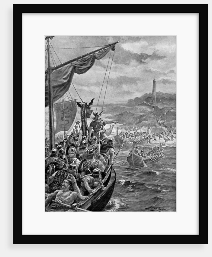 An attack of the Danes on Ireland, 9th century AD by Henry Payne