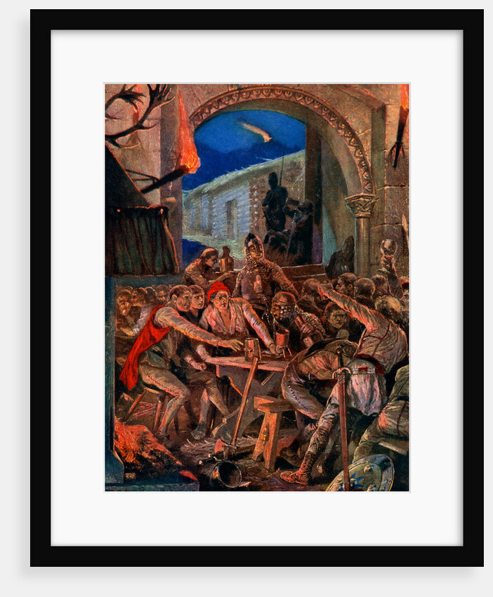 The last feast of Robert De Comines' men at Durham by Richard Caton Woodville II