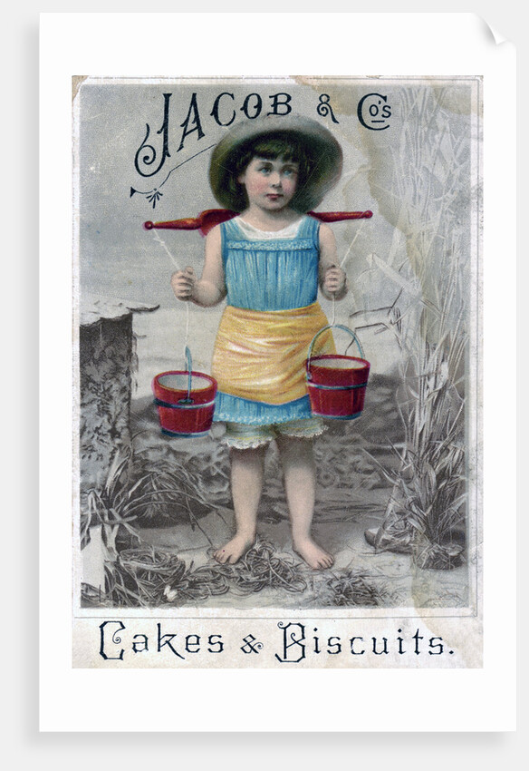 'Jacob and Cos. Cakes & Biscuits', c1900s-c1920s. Advertising postcard by Anonymous