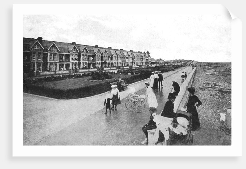 Families out walking on New Parade, East Worthing, West Sussex by Anonymous