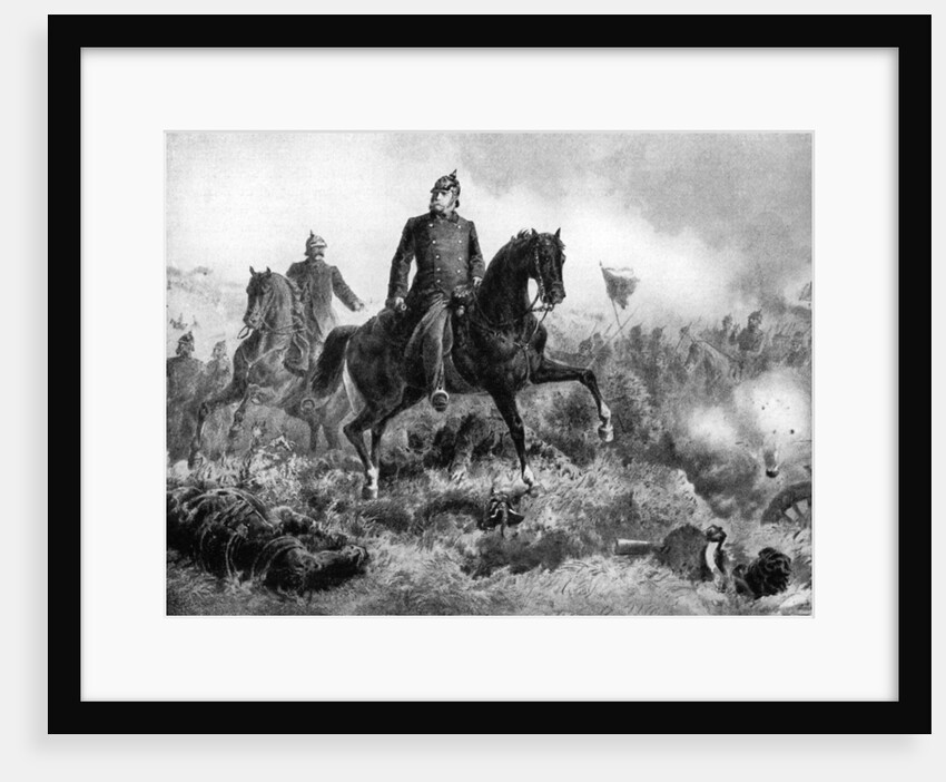 Wilhelm I at the Battle of Sadowa by Anonymous