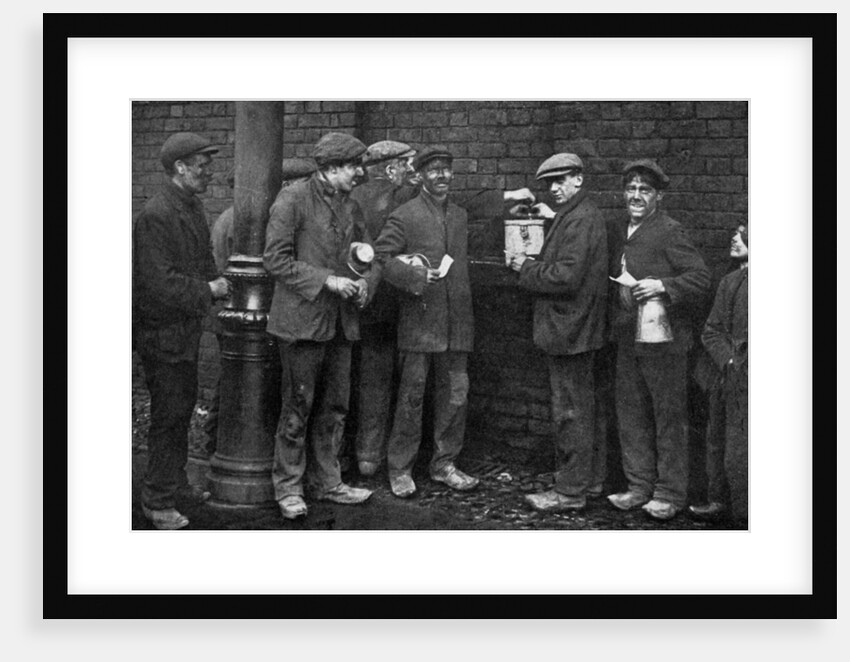 Balloting for the coal strike, Wheatsheaf Colliery, Pendlebury, January 1912 by Topical Press Agency