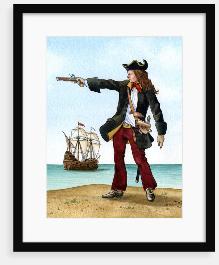 Anne Bonny, c1698, Irish Pirate by Karen Humpage