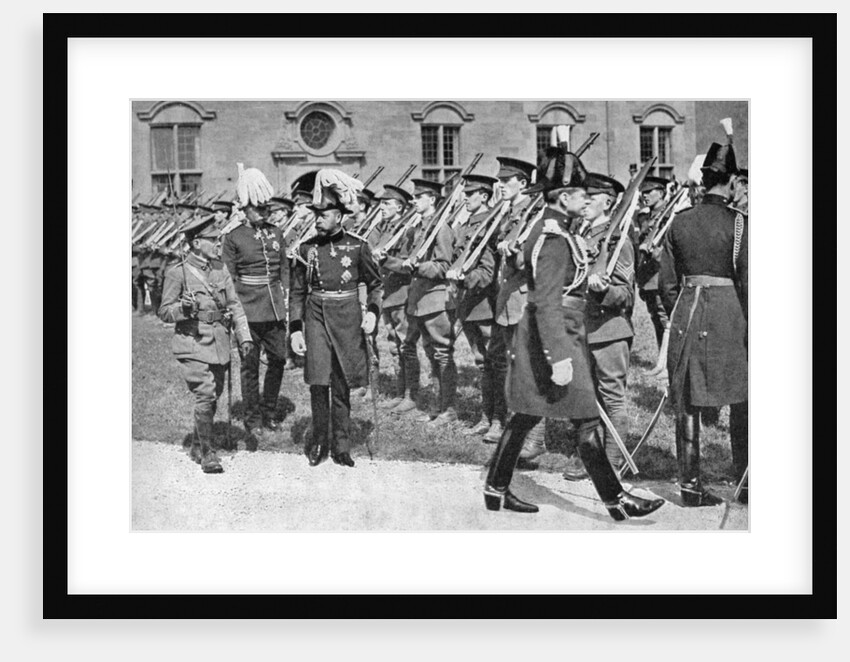King George V (1865-1936) inspecting the OTC at Bangor University College by Anonymous