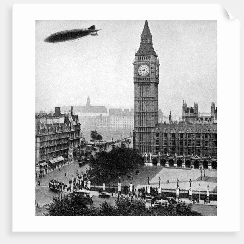 The R101 passing over the House of Commons by Anonymous