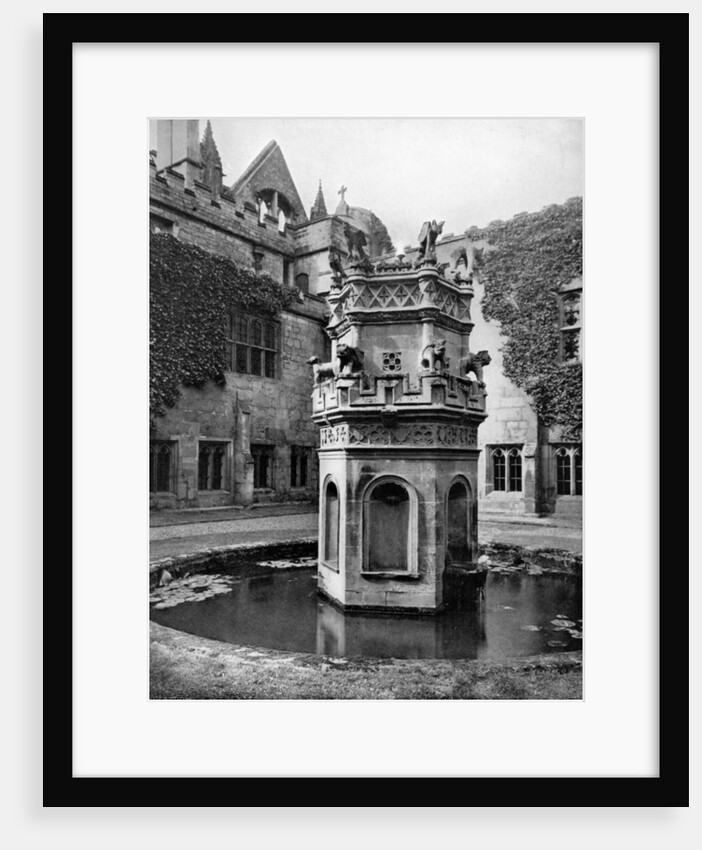 Fountain in the cloisters of Newstead Abbey, Nottingham by Richar Keene