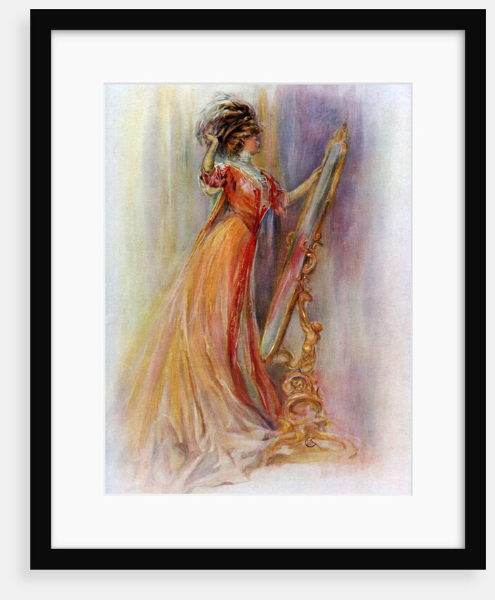Woman admiring herself in a mirror by Hubner & Wilson