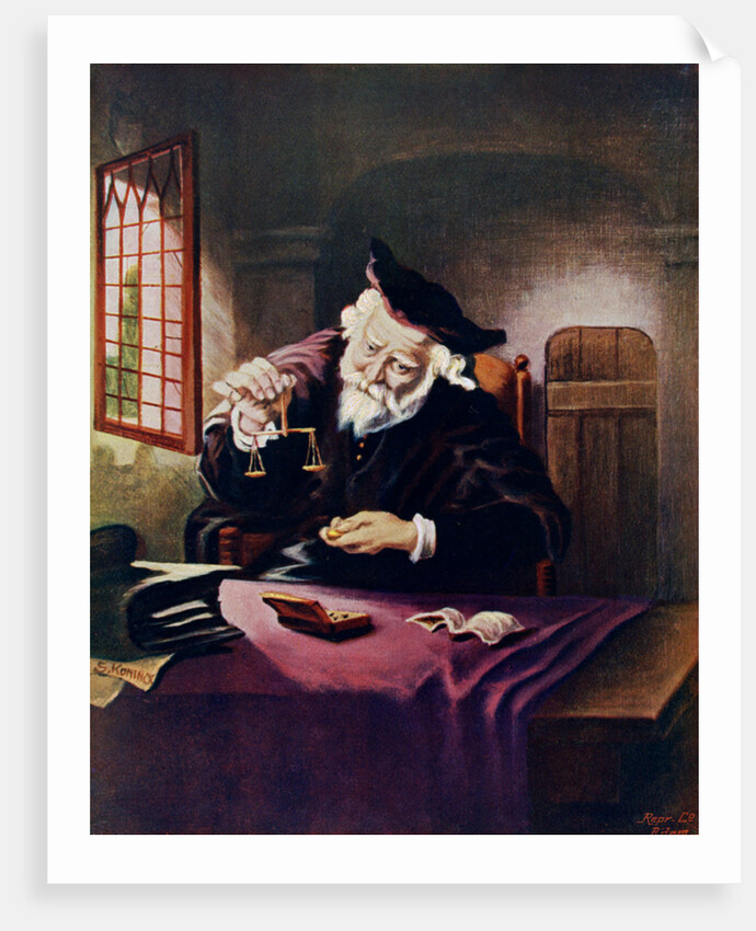 The Gold Weigher by Saloman Koninck