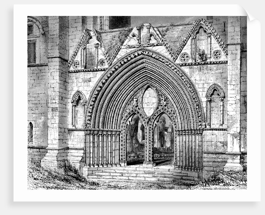 Western doorway of Elgin Cathedral, Elgin, Moray, Scotland by Anonymous