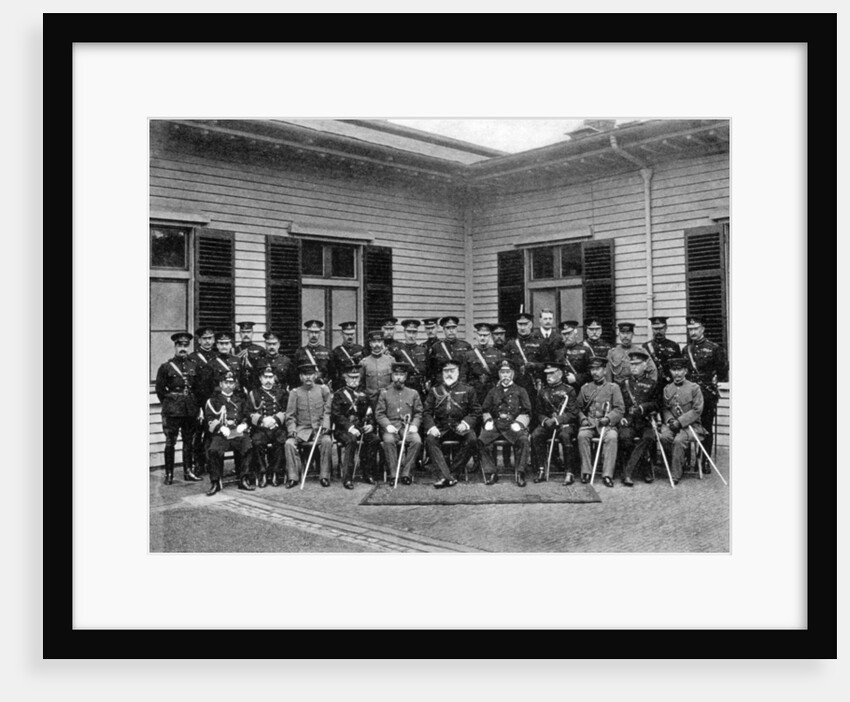 King Edward VII, Prince Fushimi and staff, Aldershot command by Gale & Polden