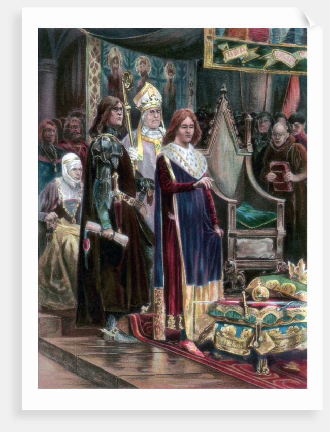 The investiture of Edward III with the Pallium, Westminster, Candlemas Day by Anonymous