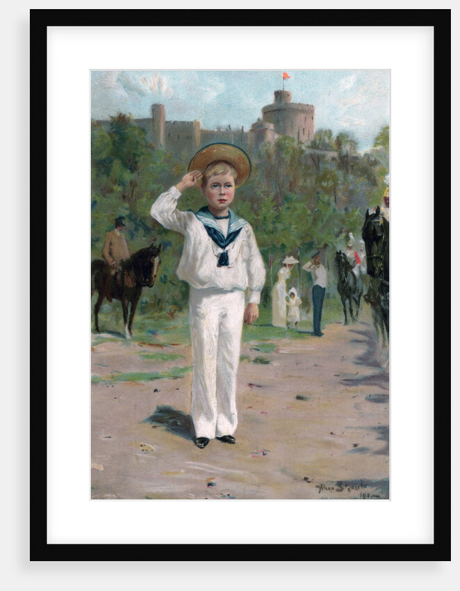 Edward, Prince of Wales, saluting the colours by Anonymous