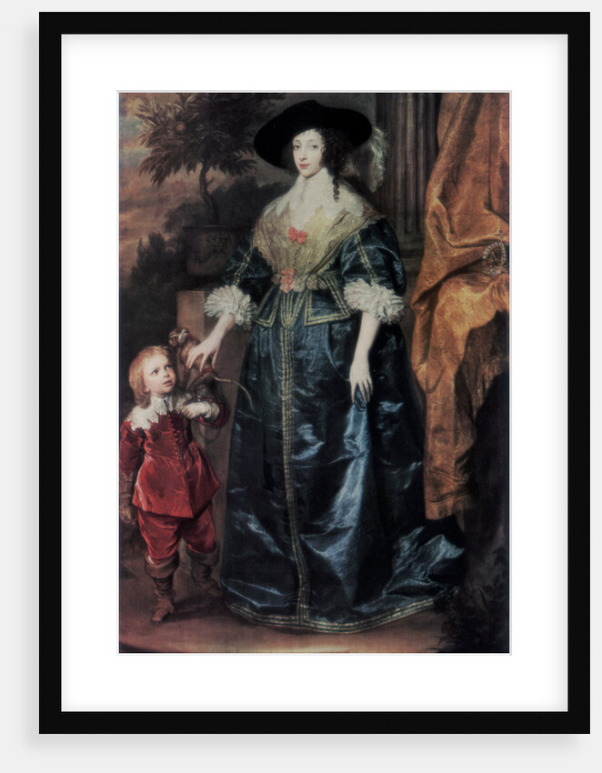 Queen Henrietta Maria and her dwarf Sir Jeffrey Hudson by Anthony van Dyck