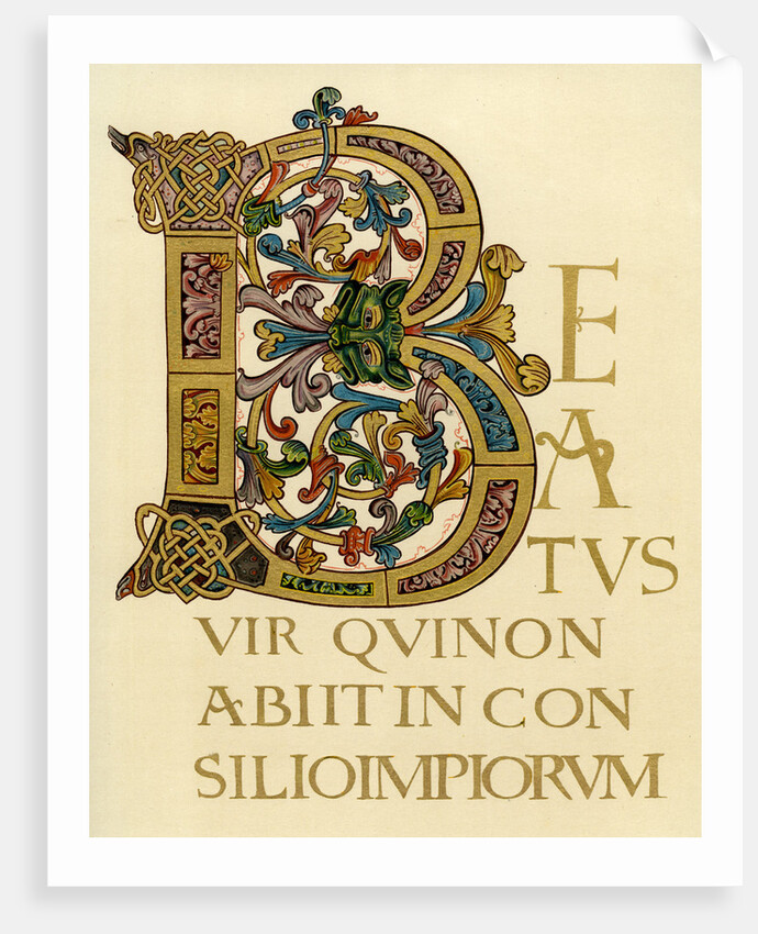 Initial letter 'B', 980-1000 AD by Anonymous