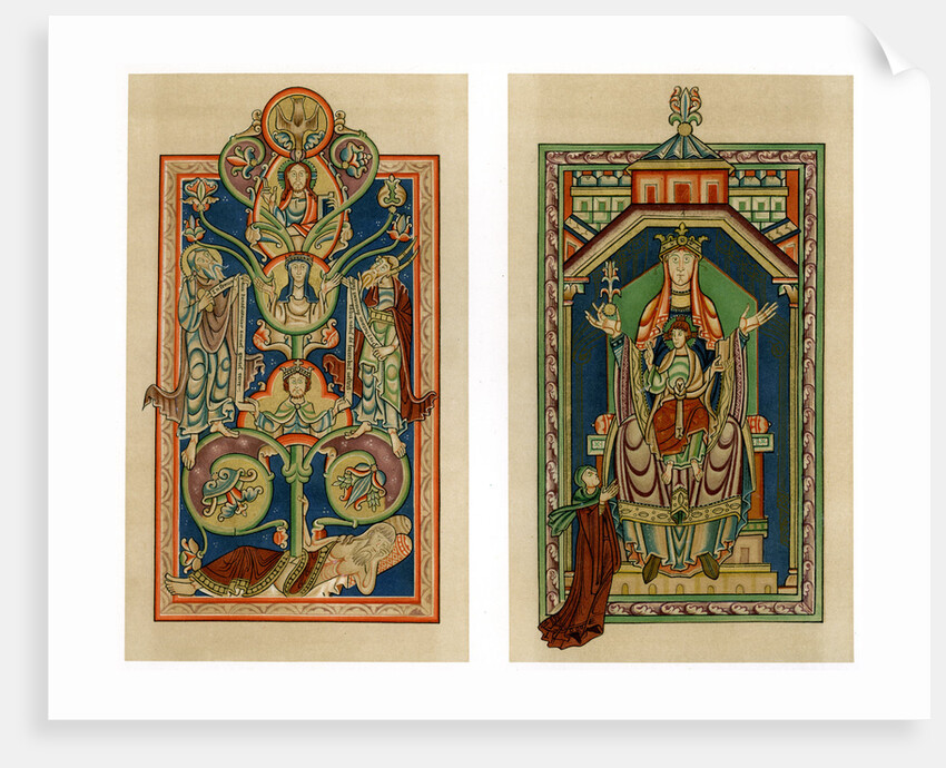 Tree of Jesse and Virgin and Child enthroned by Anonymous