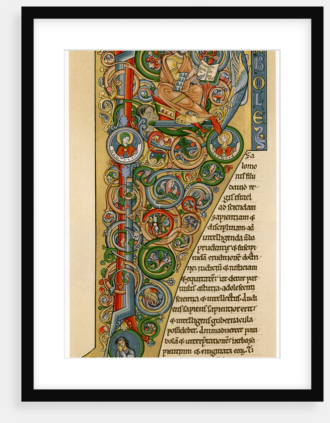 Illuminated iniitial 'P' by Anonymous
