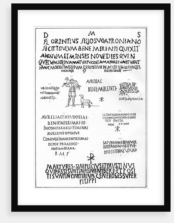 Inscriptions from the Catacombs, Rome by Anonymous