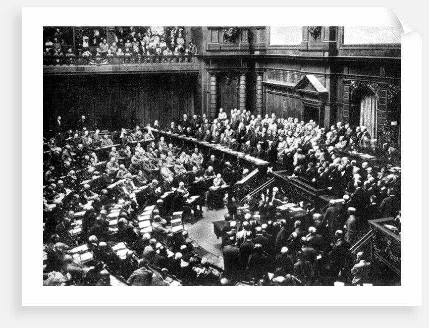 A typical sitting of the Reichstag, Parliament of the German Republic by Anonymous
