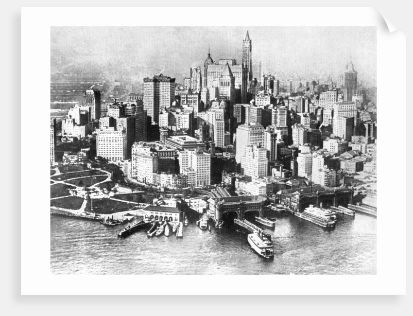 Aerial view of Lower New York, USA by Anonymous