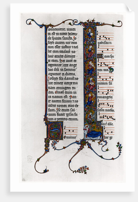 Tree of Jesse in initial letter 'I' by Anonymous