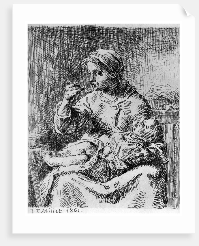 La Bouillie by Jean Francois Millet