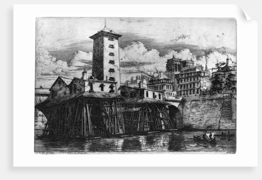 La Pompe Notre-Dame by Charles Meryon