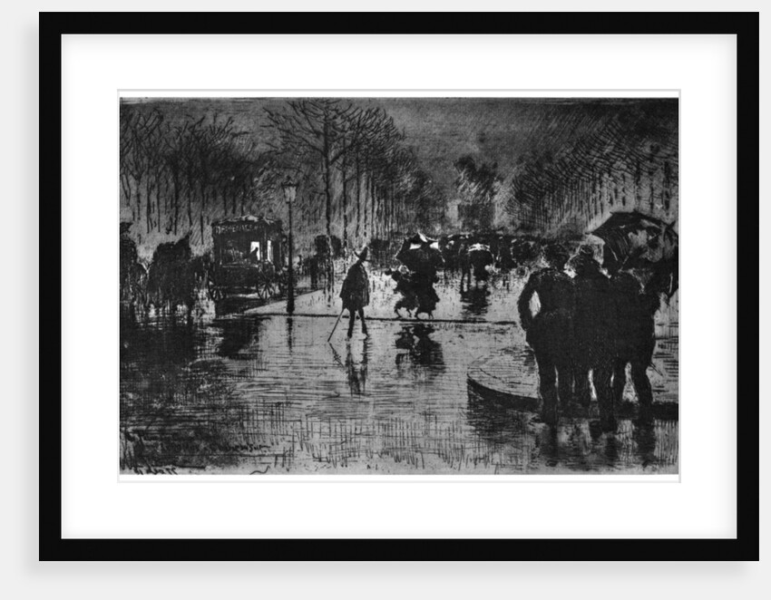 Retour des Champs-Elysees by Felix Hilaire Buhot