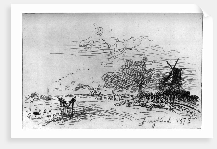 Canal pres Rotterdam by Johan Barthold Jongkind