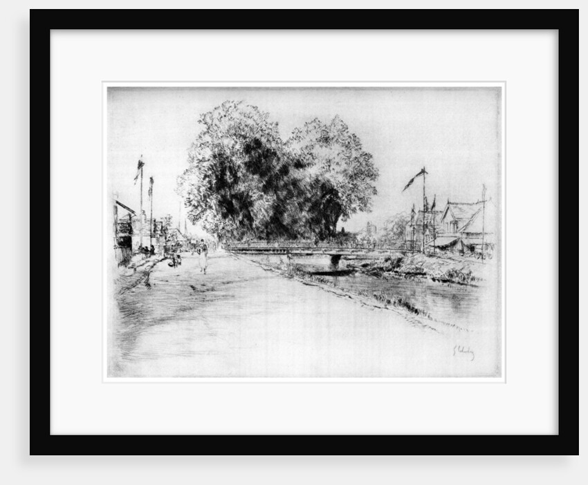 Canal a Troyes by Gustave Leheutre