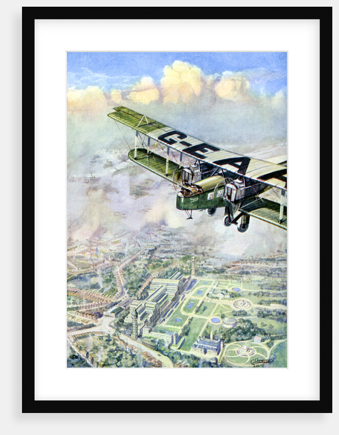 An aeroplane over London by GH Davis