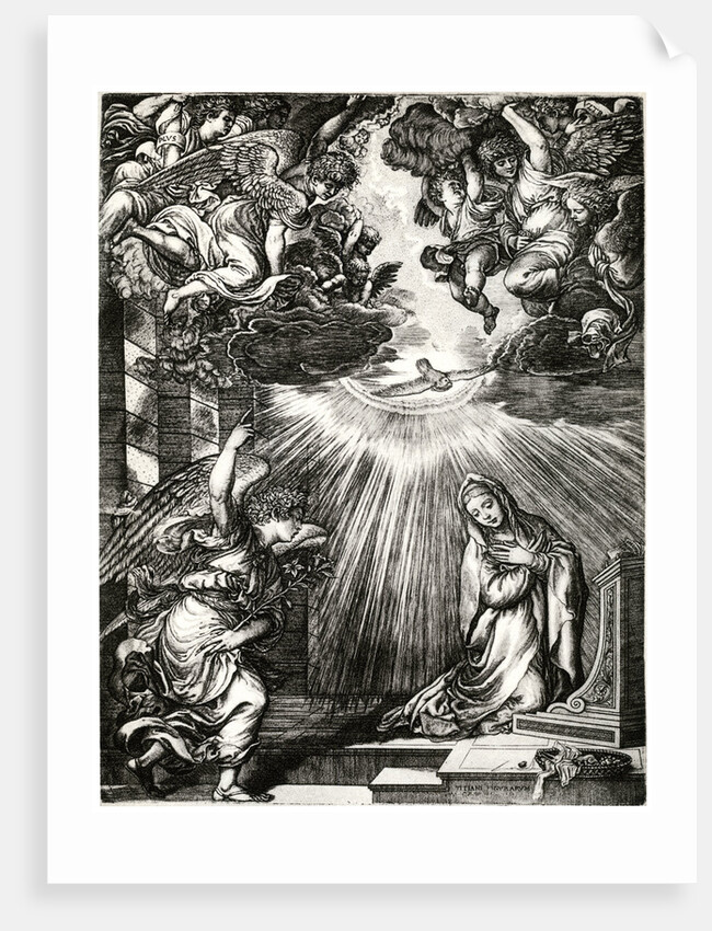 Annunciation by Giovanni Jacopo Caraglio