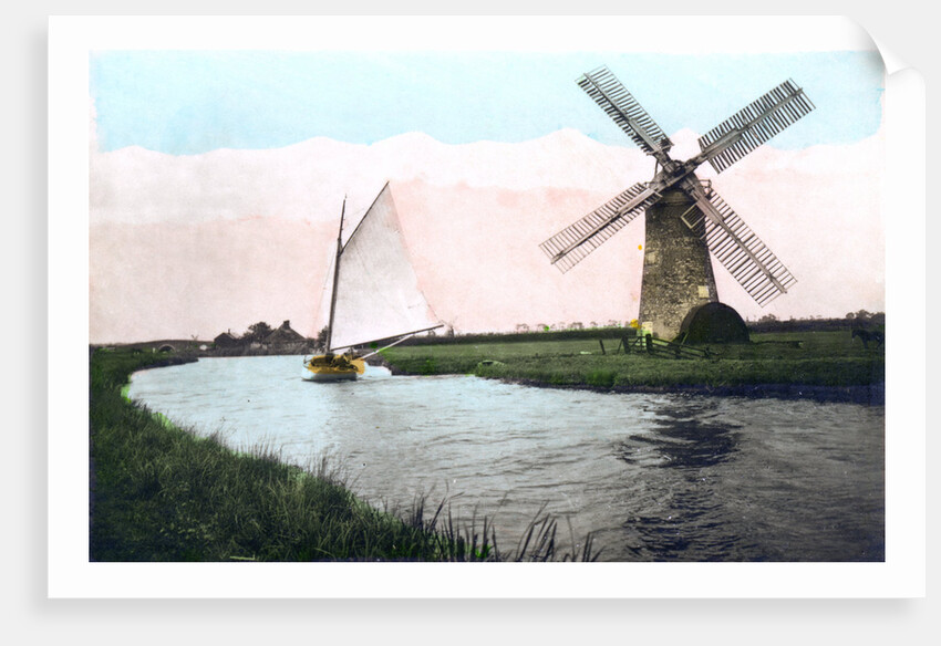 A windmill on the Norfolk Broads, Norfolk by Cavenders Ltd