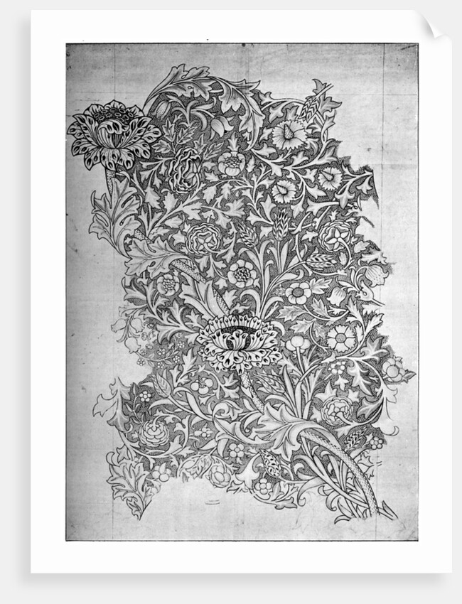 'Trent' pattern printed linen by William Morris