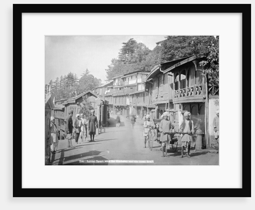 Lakkar Bazaar, with the Hindustan and the Tibet road, Simla, India by Anonymous
