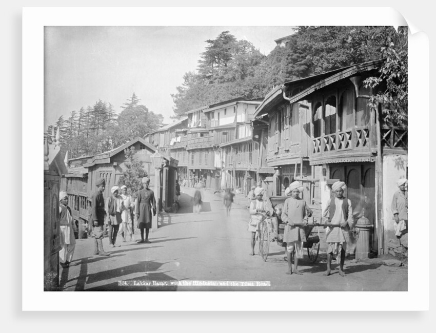 Lakkar Bazaar, with the Hindustan and the Tibet road, Simla, India by Anonymous