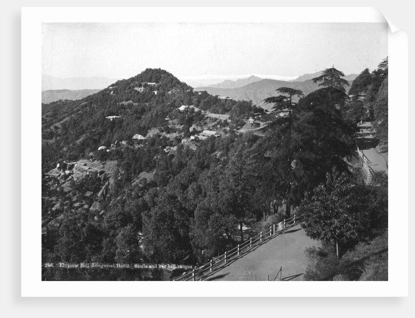 Longwood Hotel, Elysium Hill, Shimla hill range, India by Anonymous