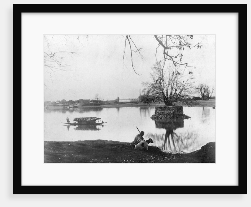Jhelum river, Shadipur, Kashmir, India by F Bremner