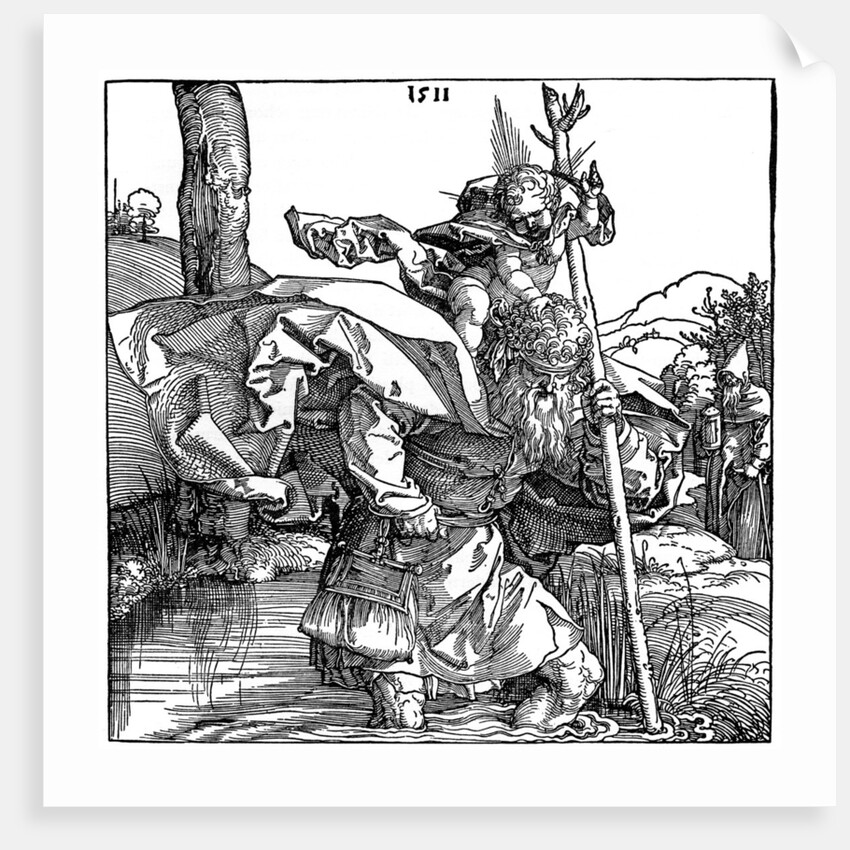 St Christopher carrying the Infant Christ by Albrecht Dürer