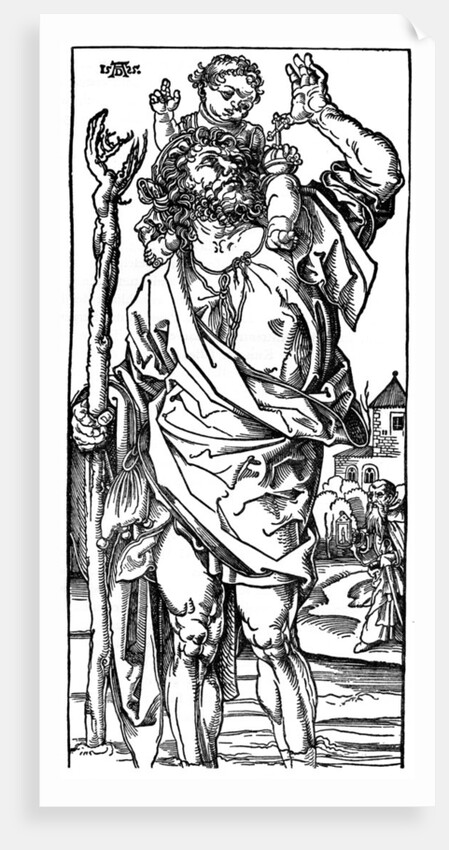 St Christopher carrying the Infant Christ by Albrecht Dürer